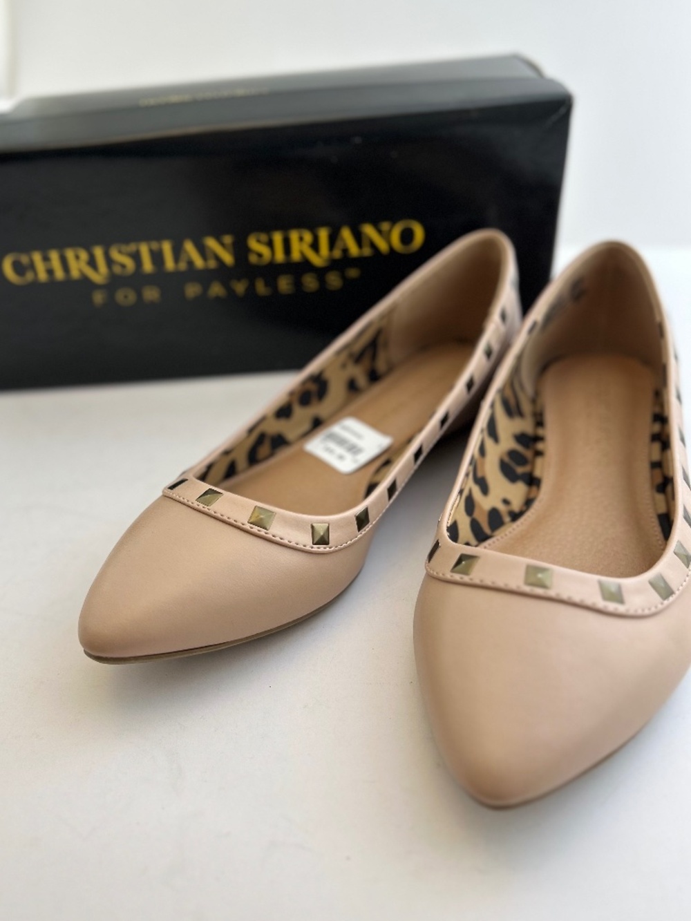 Nude Pointed Toe Ballet Flats - NIB
